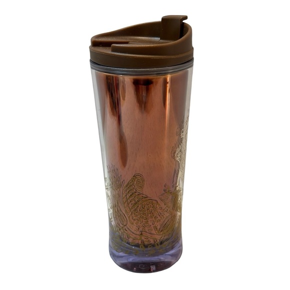 Starbucks Mermaid Copper Brown Travel Cup for Hot or‎ Cold Drinks - Picture 3 of 9